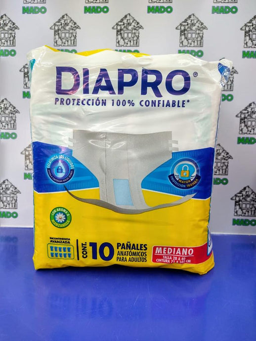 PAÑAL DIAPRO MEDIANO 10 PIEZAS