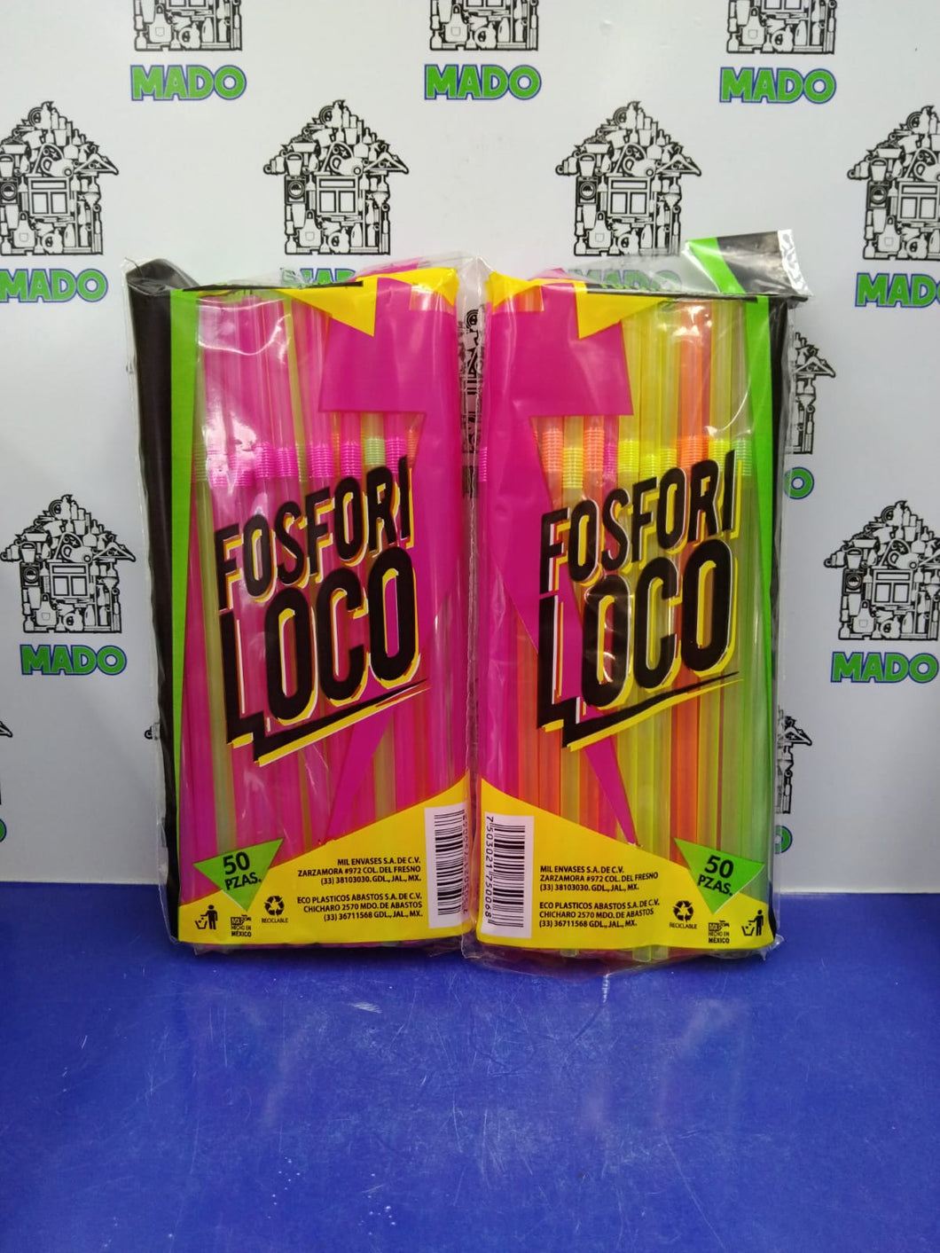 POPOTE FOSFORILOCO FLEXIBLE 50 PIEZAS