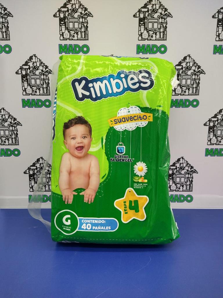 PAÑALES KIMBIES GRANDES 40 PZA