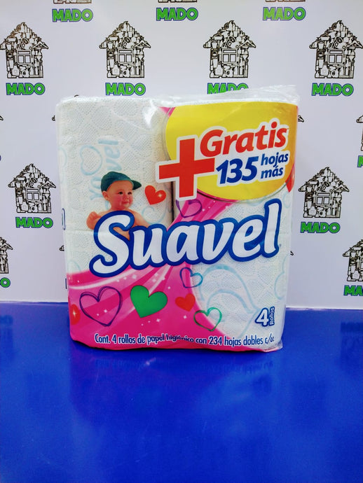 PAPEL HIGIENICO SUAVEL 4 ROLLOS