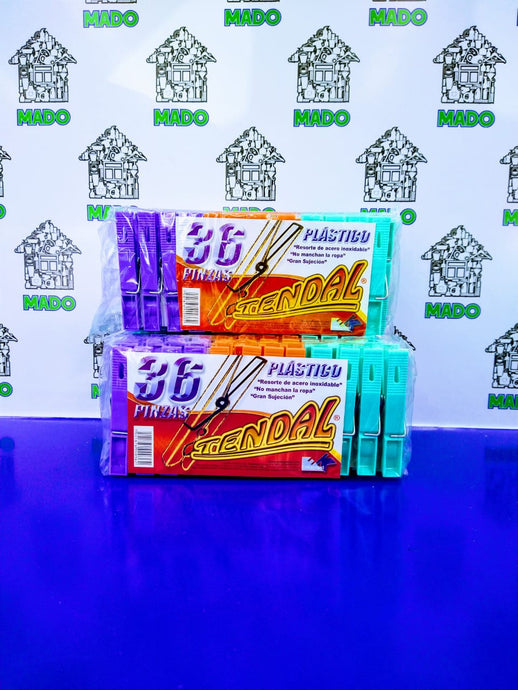 PINZAS TENDAL PLASTICO 36PZ