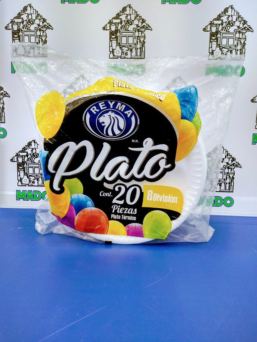 PLATO 8 REDONDO DIVISION C/20 PIEZAS