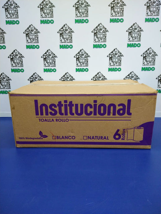 TOALLA ROLLO INSTITUCIONAL BLANCA CAJA