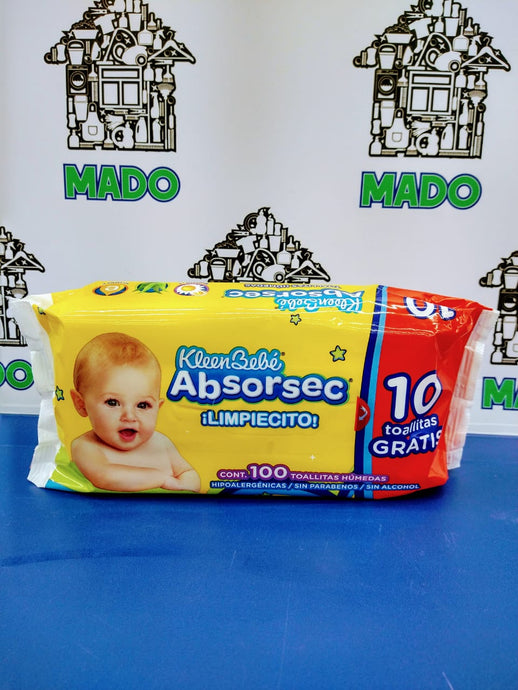 TOALLAS HUMEDAS ABSORSEC CON 90 PIEZAS