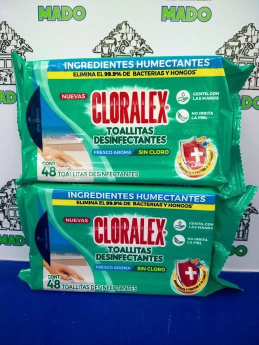 TOALLITAS DESINFECTANTES CLORALEX 48 PIEZAS